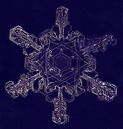 Blueprint of a snowflake