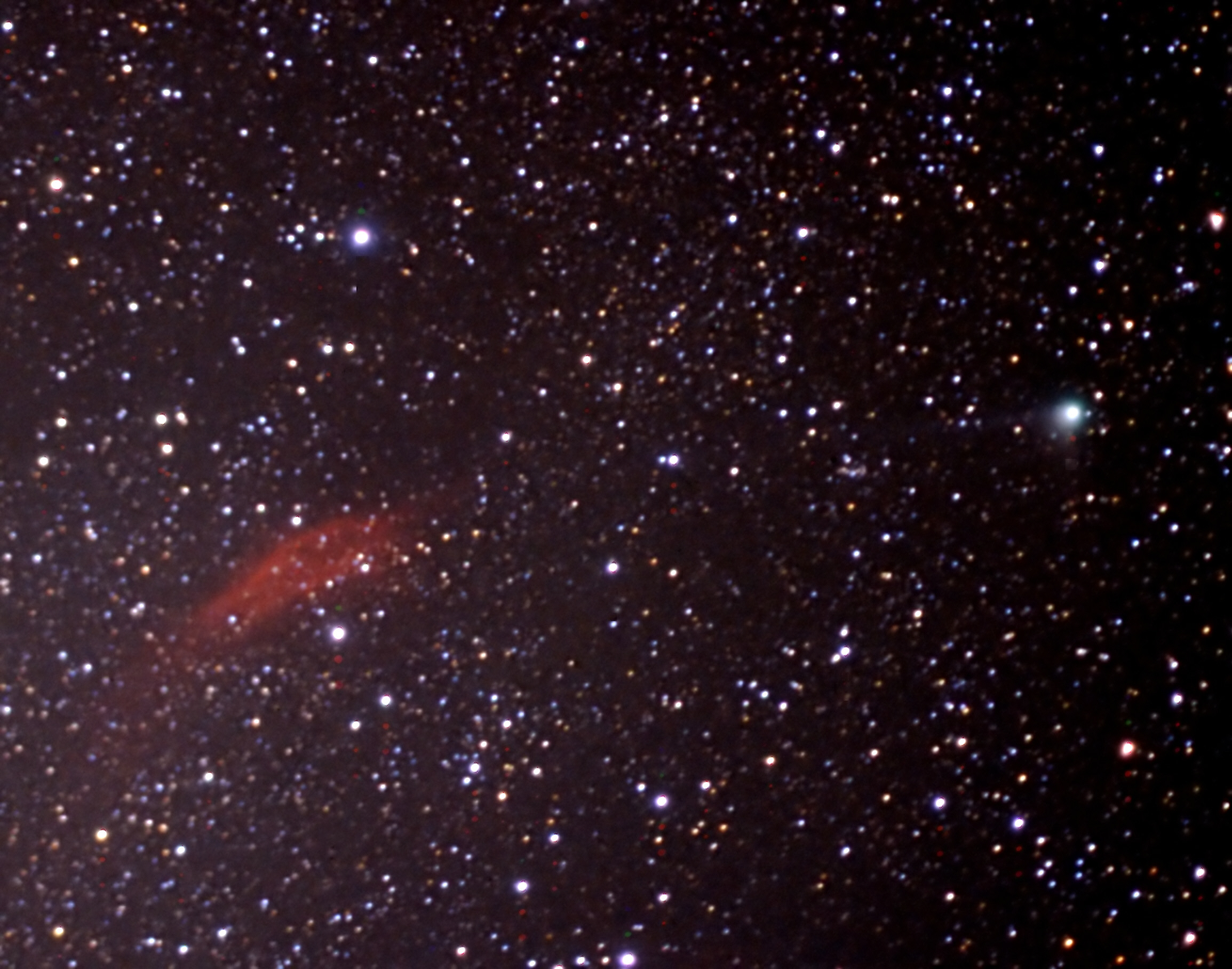 California Nebula and Comet Machholz 2004 Q2
